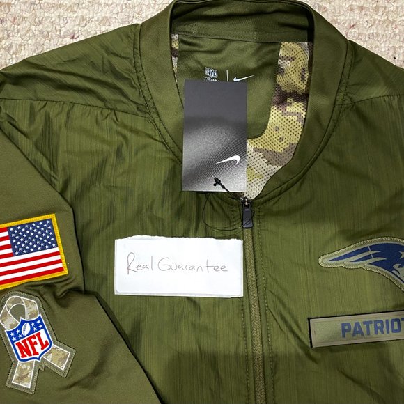 Nwt RARE 100% Nike 2018 New England Patriots Salute To Service Sideline Jacket - Picture 2 of 5
